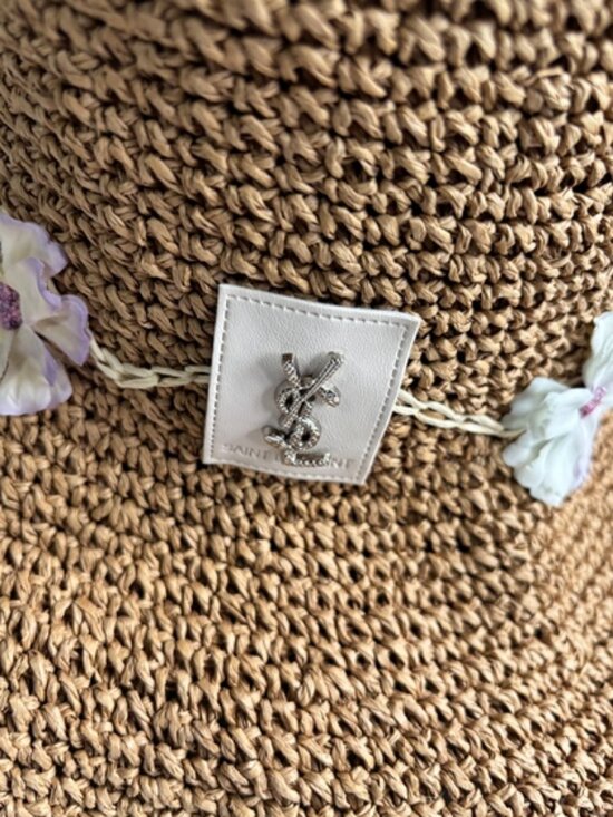 -Yves Saint Laurent- straw -hat-